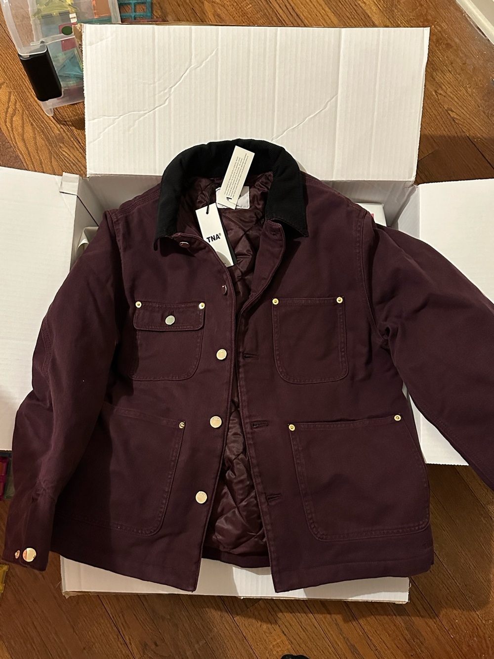 Aritzia Deep Burgundy Utility Jacket Barnett - Picture 2 of 13